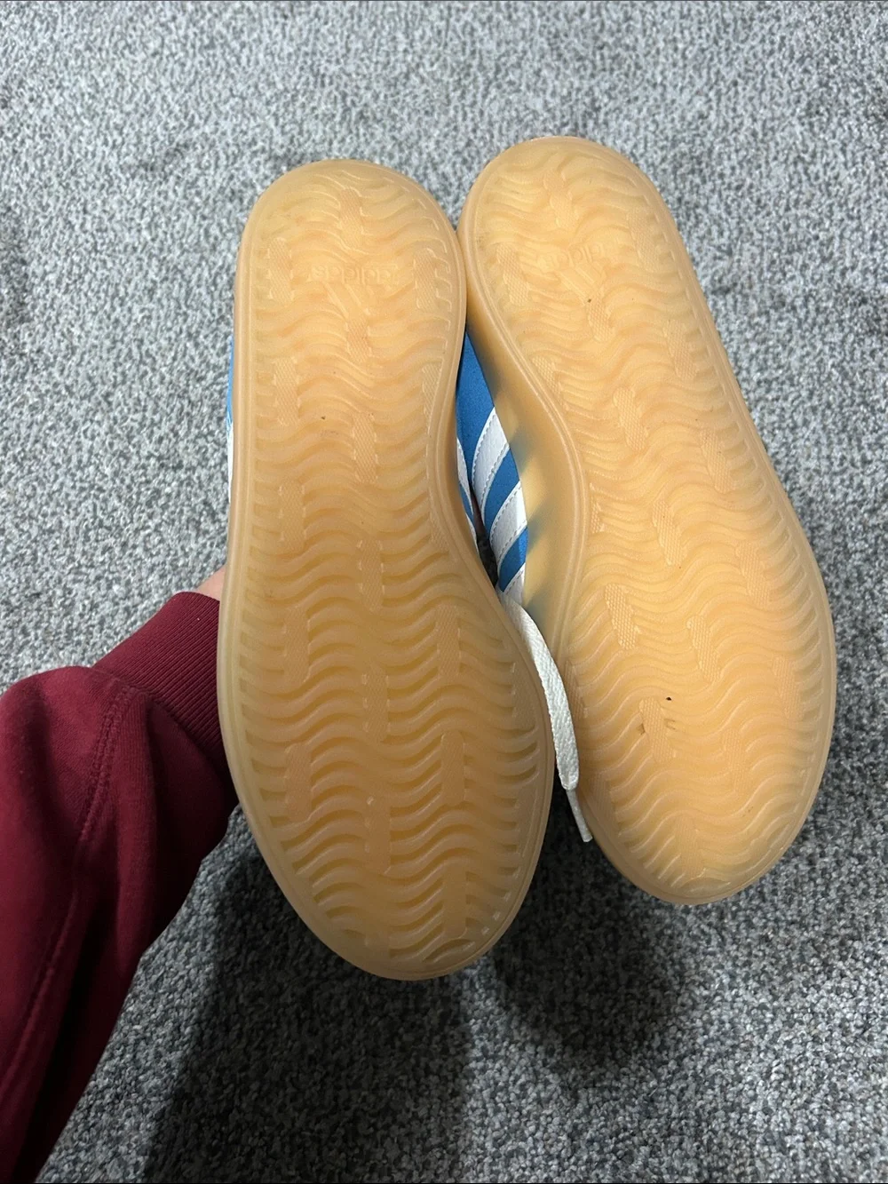 adidas Blue Suede Casual Sneakers with Gum Sole